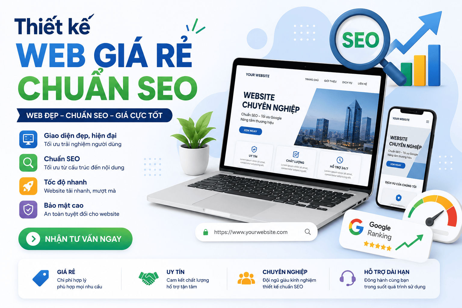Thiết kế web giá rẻ chuẩn SEO