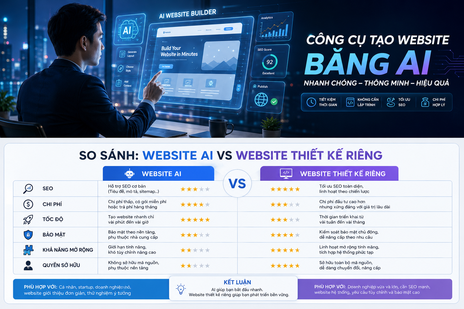 Top Công Cụ Tạo Website Bằng AI Đáng Dùng Nhất 2026: Nên Chọn Miễn Phí Hay Trả Phí?